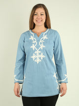 Chambray Embroidered Tunic