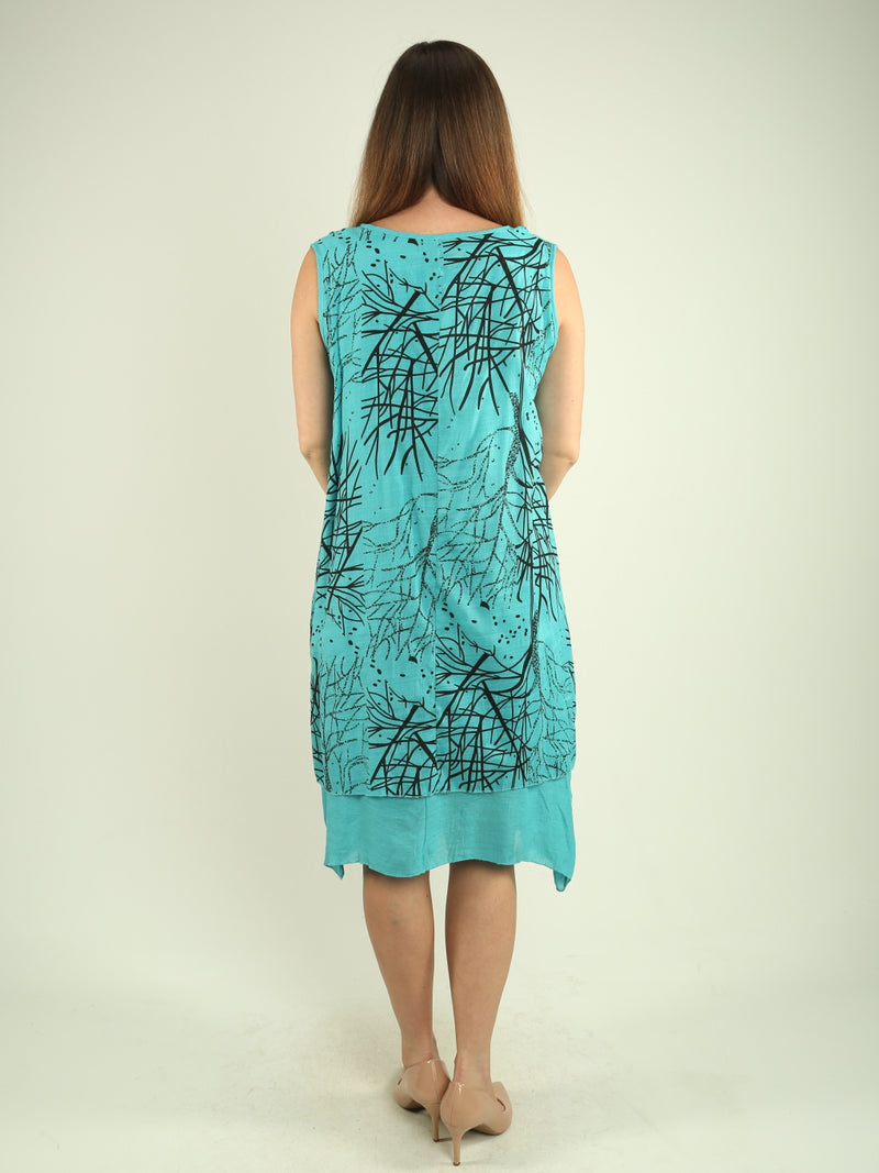 Layered Print Dress Set
