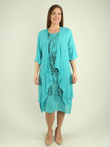 Layered Print Dress Set