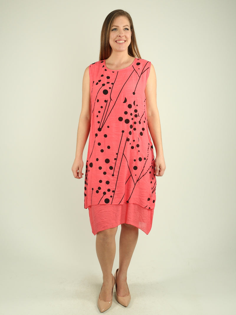 Layered Print Dress Set