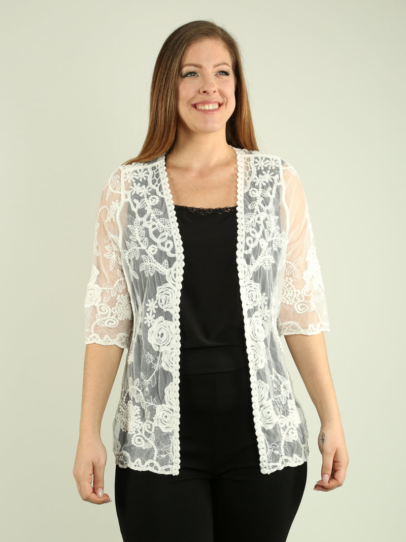 Embroidered Floral Cardigan
