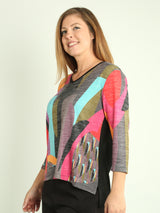 Multicolour Graphic Print Top