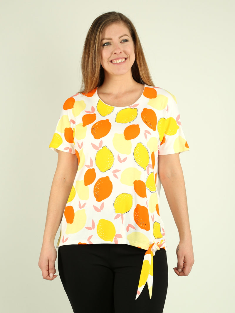 Lemon Print Top