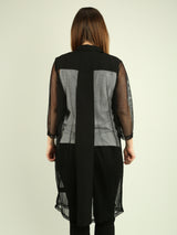 Grommet Detail Mesh Jacket